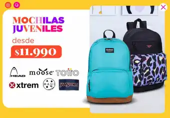 Ripley Mochilas Juveniles Head / Moose / Toto / Xtrem / Maui / Jansport oferta