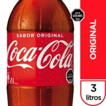 Unimarc Bebida coca cola original desechable 3 l oferta