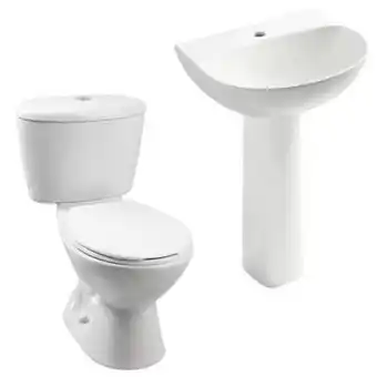 Falabella Combo sanitario + estanque + lavamanos + pedestal oferta