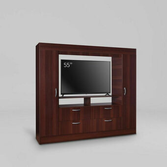Clóset Baker TV 55 Pulgadas 2 Puertas 4 Cajones Chocolate