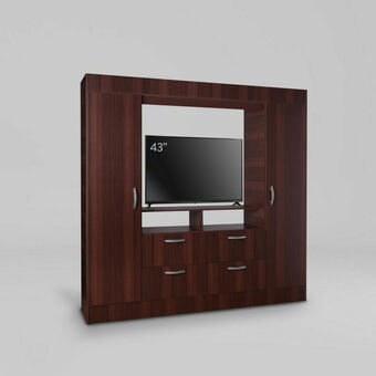 Lider Clóset Baker TV 43 Pulgadas 2 Puertas 4 Cajones Chocolate oferta