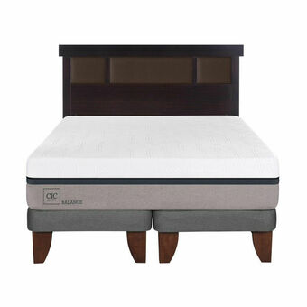 Lider Cama Europea Balance 2 Plazas BD + Respaldo Chocolate oferta