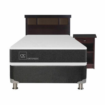 Lider Box Spring Ortopedic B5 1.5 Plazas + Set Dublin Chocolate oferta