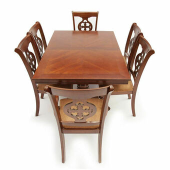 Lider Juego de Comedor Martina Rectangular 6 Sillas con Extensión oferta