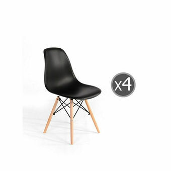 Lider Pack 4 Sillas Eames Negra oferta