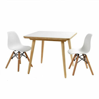 Lider Mesa + 2 Sillas Niño Cubierta MDF Blanco oferta