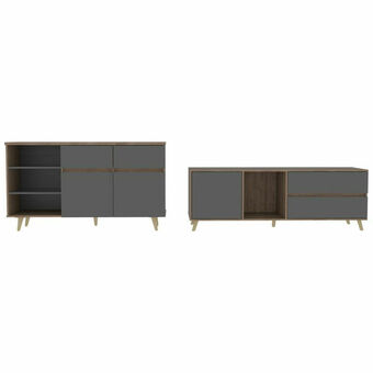 Lider Rack 60 Pulgadas Salem Miel/Plomo + Bife oferta