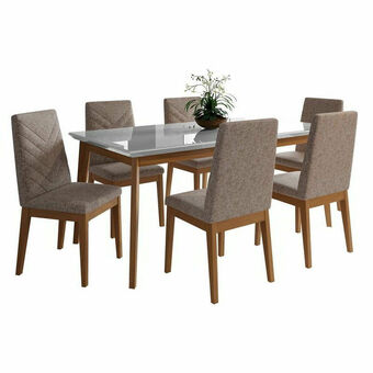 Lider Juego de Comedor 6 Sillas 1.8 Julien Blanco oferta
