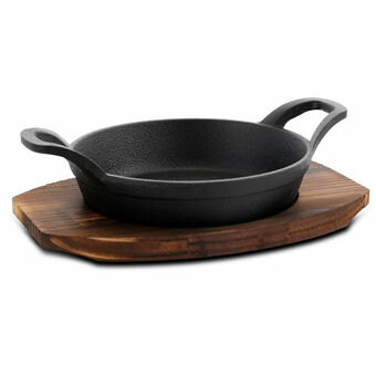 Lider Mini Servidor Redondo con Base de Madera de Abeto Quemado oferta