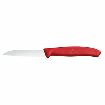 Lider Cuchillo de Cocina Clásico Suizo Dentado Rojo Hoja 8 cm oferta