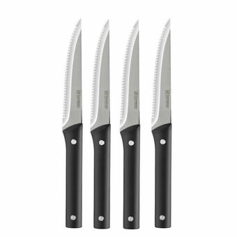 Lider Set 4 Cuchillos Carne Genesis Negro oferta
