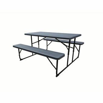 Lider Set de Mesa y Bancos Plegables Café oferta