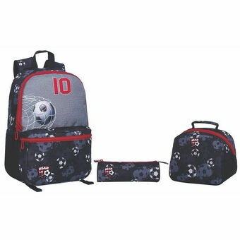 Lider Pack x3 Teen Infantil Mochila + Lonchera + Estuche Soccer oferta