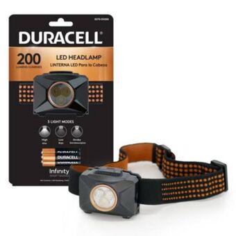 Linio Linterna de cabeza duracell manos libres 200 lumen +3aaa oferta