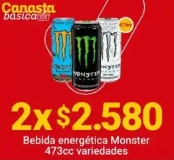Bebida Energética Monster 2x473cc
