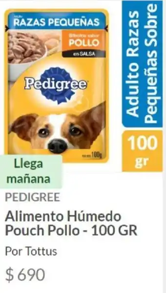 Tottus Alimento Húmedo Pouch Pollo 100g oferta