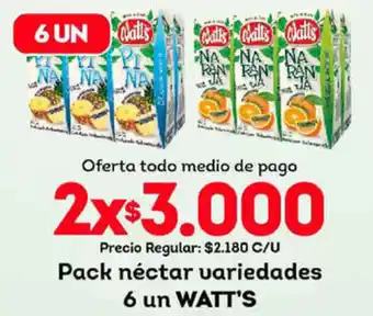 Tottus Pack Néctar Variedades 2 x 6 un WATT'S oferta