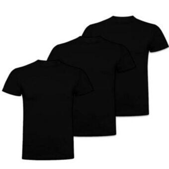 Linio 3 poleras negra 100% algodón s/3xl oferta