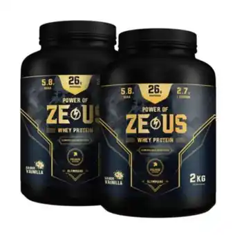 Linio Pack zeus - 2 whey protein zeus de 2 kg - (4 kilos) vainilla oferta