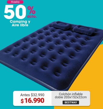 Easy Colchón Inflable Doble 203x152x22cm oferta