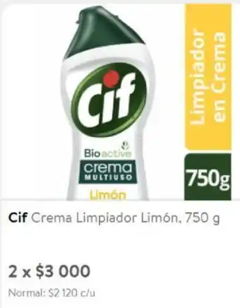 Lider Cif Crema Limpiador Limón 2x750g oferta
