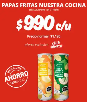 Unimarc Papas Fritas Nuestra Cocina 134g oferta