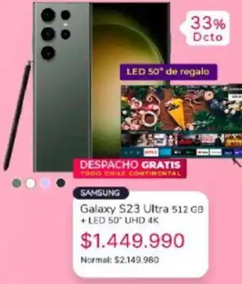 Abcdin Samsung Galaxy S23 Ultra 512GB + LED 50" UHD 4K oferta