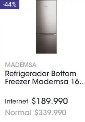 Abcdin Mademsa Refrigerador Bottom Freezer Mademsa 16 oferta