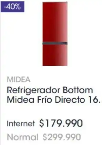 Abcdin Midea Refrigerador Bottom Midea Frío Directo 16 oferta