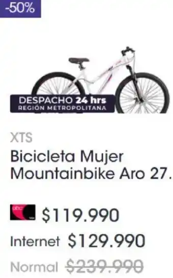 Abcdin XTS Bicicleta Mujer Mountainbike Aro 27 oferta