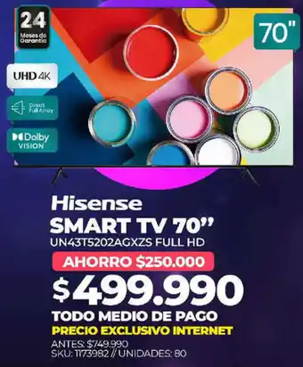 Abcdin Hisense Smart TV 70" oferta