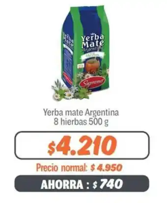 Mayorista 10 Yerba Mate Argentina 8 hierbas x 500g oferta