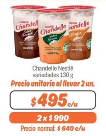 Mayorista 10 Chandelle Nestlé variedades 130g oferta