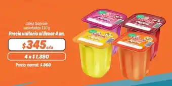 Mayorista 10 Jalea Soprole variedades 110g oferta