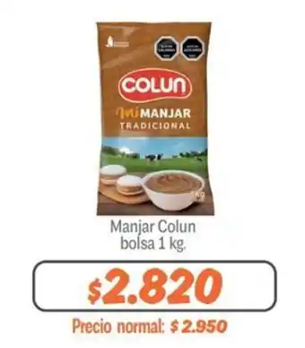 Mayorista 10 Manjar Colun bolsa 1kg oferta