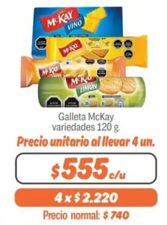 Mayorista 10 Galleta McKay variedades 120g oferta