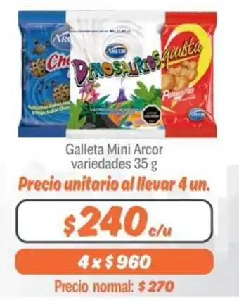 Mayorista 10 Galleta Mini Arcor variedades 35g oferta