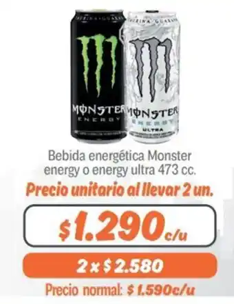 Mayorista 10 Bebida Energética Monster energy o energy ultra 473cc oferta