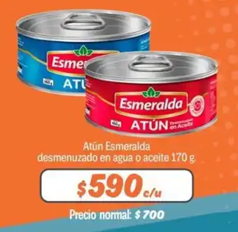 Mayorista 10 Atún Esmeralda desmenuzado en agua o aceite 170g oferta
