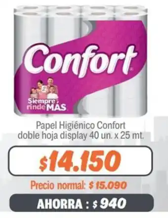 Mayorista 10 Papel Higiénico Confort Doble Hoja 40un x 25m oferta