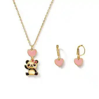 Estuche collar + aretes charming panda