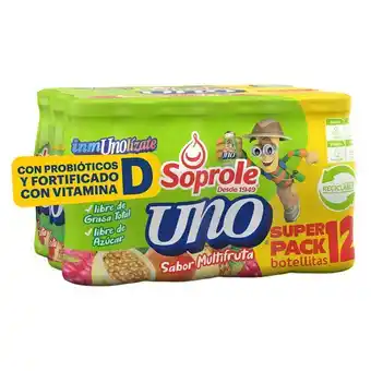 Jumbo Pack 12 un. probiótico defensas sabor multifruta 80 ml oferta