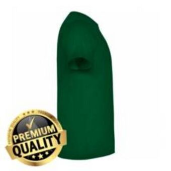 Linio Polera de algodón verde oscuro unisex manga corta dogo premium oferta