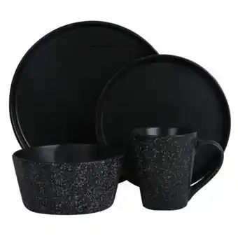 Linio Juego de vajilla 16 piezas marmol negro oferta