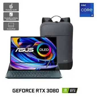 Linio Notebook asus zenbook pro duo oled intel core i9 nvidia geforce rtx 3080 32gb ram 1tb ssd 15.6" 4k oferta