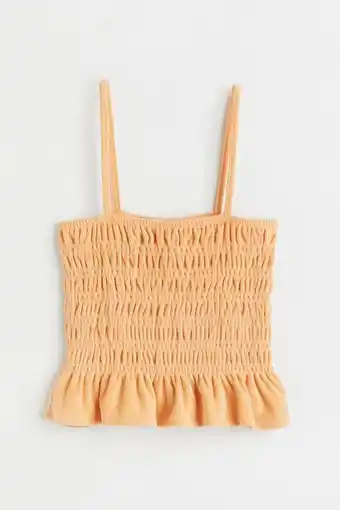 H&M Top de tirantes fruncido en tejido terry oferta