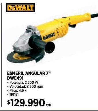 Construmart Esmeril dewalt oferta