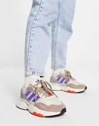Asos Adidas originals retropy f90 trainers in grey with colour pops oferta