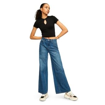 Falabella Sybilla jeans wide leg tiro medio mujer oferta