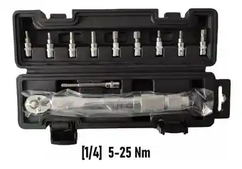 Paris Llave de torque torquimetro 1/4 pulgada 5 a 25nm - 11 piezas oferta